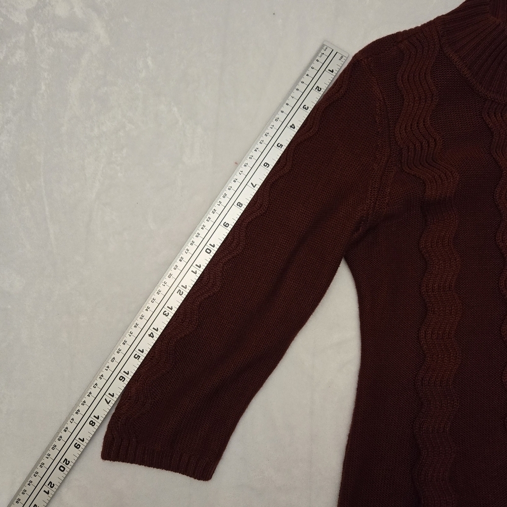 Cable Knit Rust Dress - Picture 5 of 7
